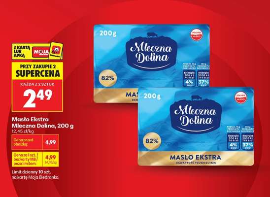 Masło Ekstra Mleczna Dolina 200 g