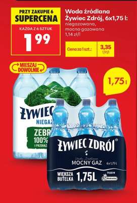 Woda źródlana Żywiec Zdrój 6x1,75 l