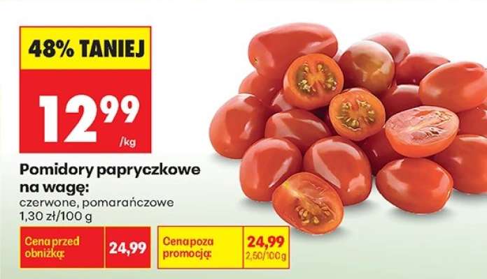 Pomidory papryczkowe na wagę