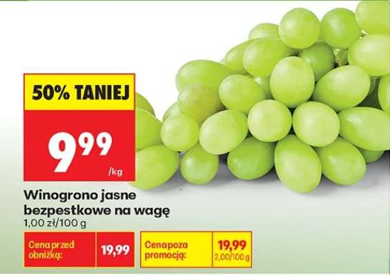 Winogrono jasne bezpestkowe na wagę