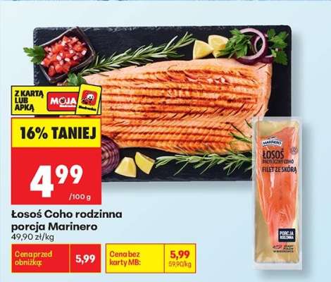 Łosoś Coho rodzinna porcja Marinero