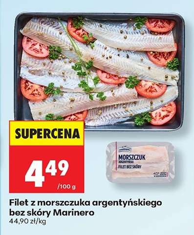Filet z morszczuka argentyńskiego bez skóry Marinero