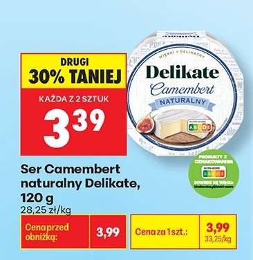 Ser Camembert naturalny Delikate, 120 g