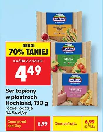 Ser topiony w plastrach Hochland , 130 g