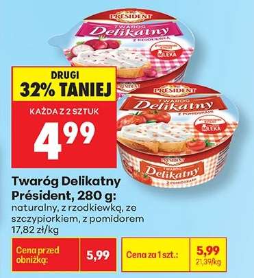 Twaróg Delikatny Président, 280 g