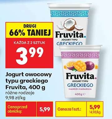 Jogurt owocowy typu greckiego Fruvita, 400 g