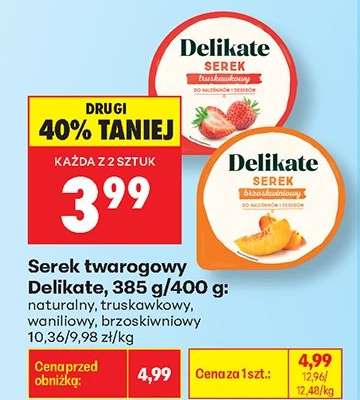 Serek twarogowy Delikate, 385 g/400 g