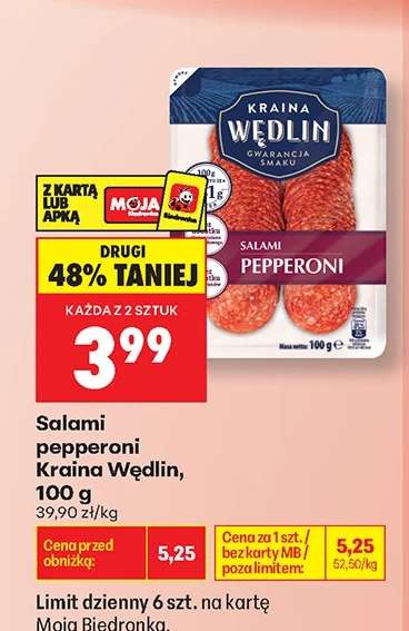 Salami pepperoni Kraina Wędlin, 100 g