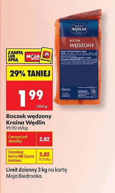 Boczek wędzony Kraina Wędlin