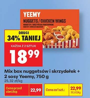 Mix box nuggetsów i skrzydełek + 2 sosy Yeemy, 750 g