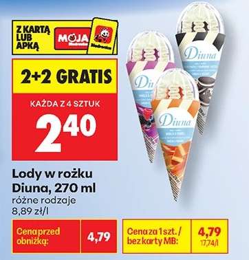 Lody w rożku Diuna, 270 ml