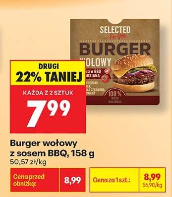 Burger wołowy z sosem BBQ, 158 g
