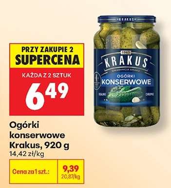 Ogórki konserwowe Krakus, 920 g