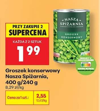 Groszek konserwowy Nasza Spiżarnia 400 g / 240 g