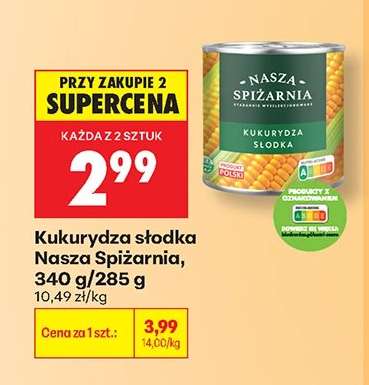 Kukurydza słodka Nasza Spiżarnia 340 g 285 g