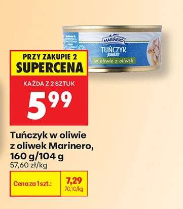 Tuńczyk w oliwie z oliwek Marinero, 160 g/104 g