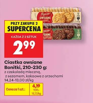 Ciastka owsiane Bonitki, 210-230 g