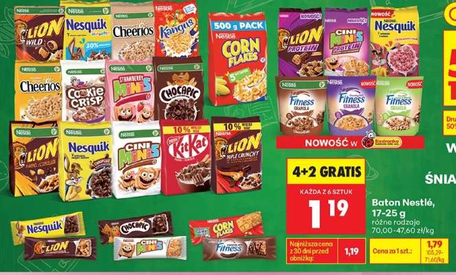Baton Nestlé, 17-25 g