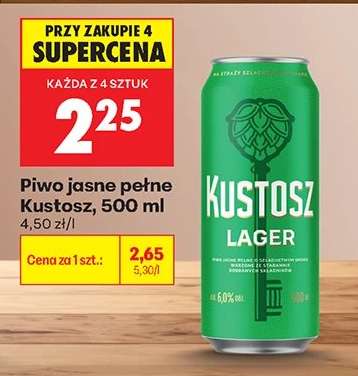 Piwo jasne pełne Kustosz, 500 ml