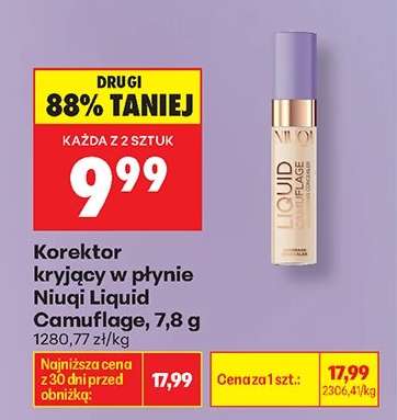 Korektor kryjący w płynie Niuqi Liquid Camuflage, 7,8 g