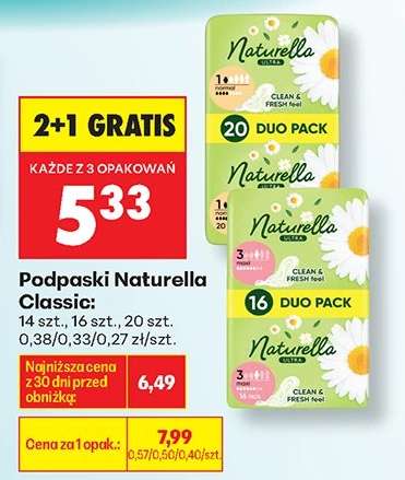 Podpaski Naturella Classic