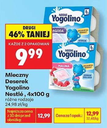 Mleczny Deserek Yogolino Nestlé, 4x100 g