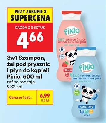 3w1 Szampon żel pod prysznic i płyn do kąpieli Pinio 500 ml