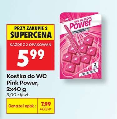 Kostka do WC Pink Power, 2x40 g