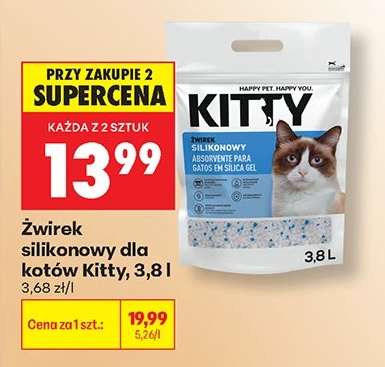 Żwirek silikonowy dla kotów Kitty, 3,8 l