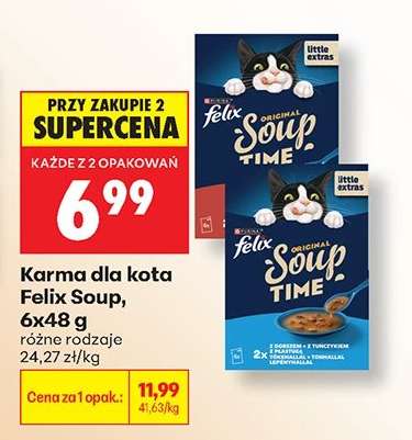Karma dla kota Felix Soup, 6x48 g