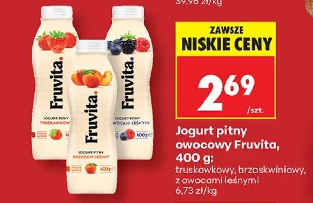 Jogurt pitny owocowy Fruvita, 400 g