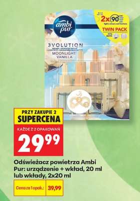Odświeżacz powietrza Ambi Pur urządzenie + wkład, 20 ml lub wkłady, 2x20 ml