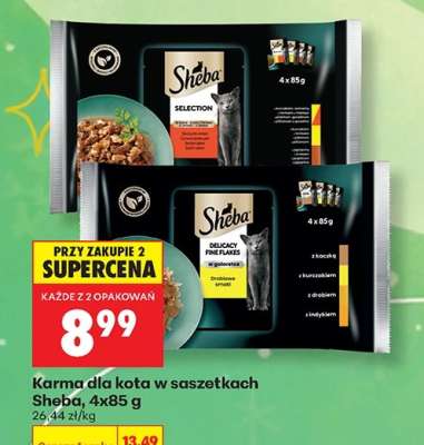 Karma dla kota w saszetkach Sheba , 4x85 g