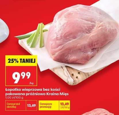 Łopatka wieprzowa bez kości pakowana próżniowo Kraina Mięs