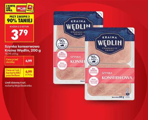 Szynka konserwowa Kraina Wędlin , 200 g