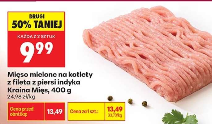 Mięso mielone na kotlety z fileta z piersi indyka Kraina Mięs 400 g