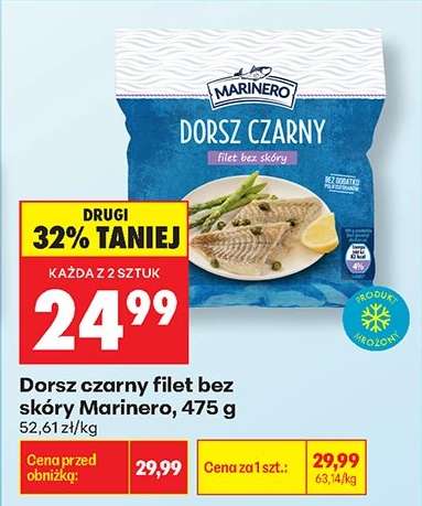 Dorsz czarny Filet bez skóry Marinero, 475 g