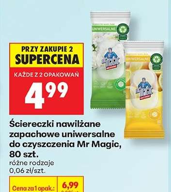 Ściereczki nawilżane zapachowe uniwersalne do czyszczenia Mr Magic , 80 szt