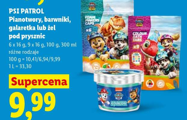 PSI PATROL Pianotwory, barwniki, galaretka lub żel pod prysznic