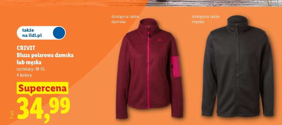 CRIVIT Bluza polarowa damska lub meska