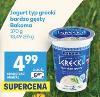Jogurt typ grecki bardzo gęsty Bakoma