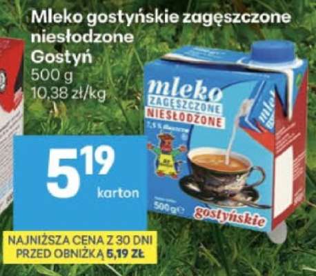 Mleko gostyńskie zagęszczone niesłodzone
