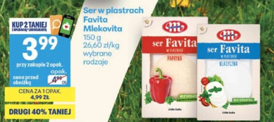 Ser w plastrach Favita Mlekovita