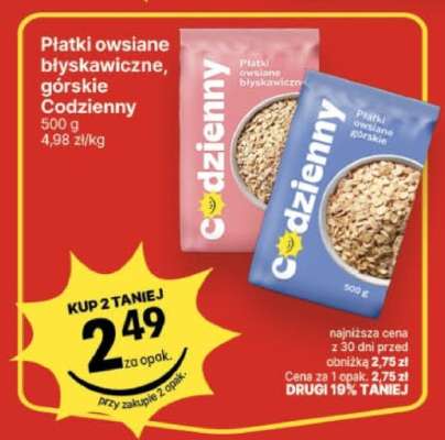 Płatki owsiane błyskawiczne, górskie Codzienny