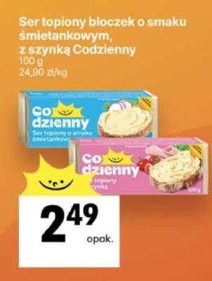 Ser topiony bloczek o smaku śmietankowym, z szynką Codzienny