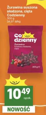 Żurawina suszona słodzona, cięta Codzienny
