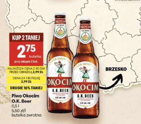 Piwo Okocim O.K. Beer
