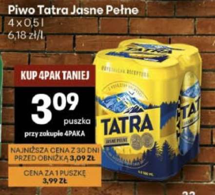 Piwo Tatra Jasne Pełne