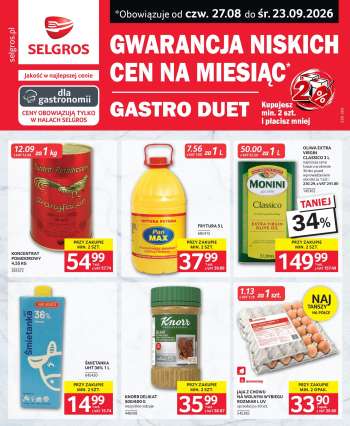 Gazetka Selgros - 27.08.2026 - 3.09.2026.