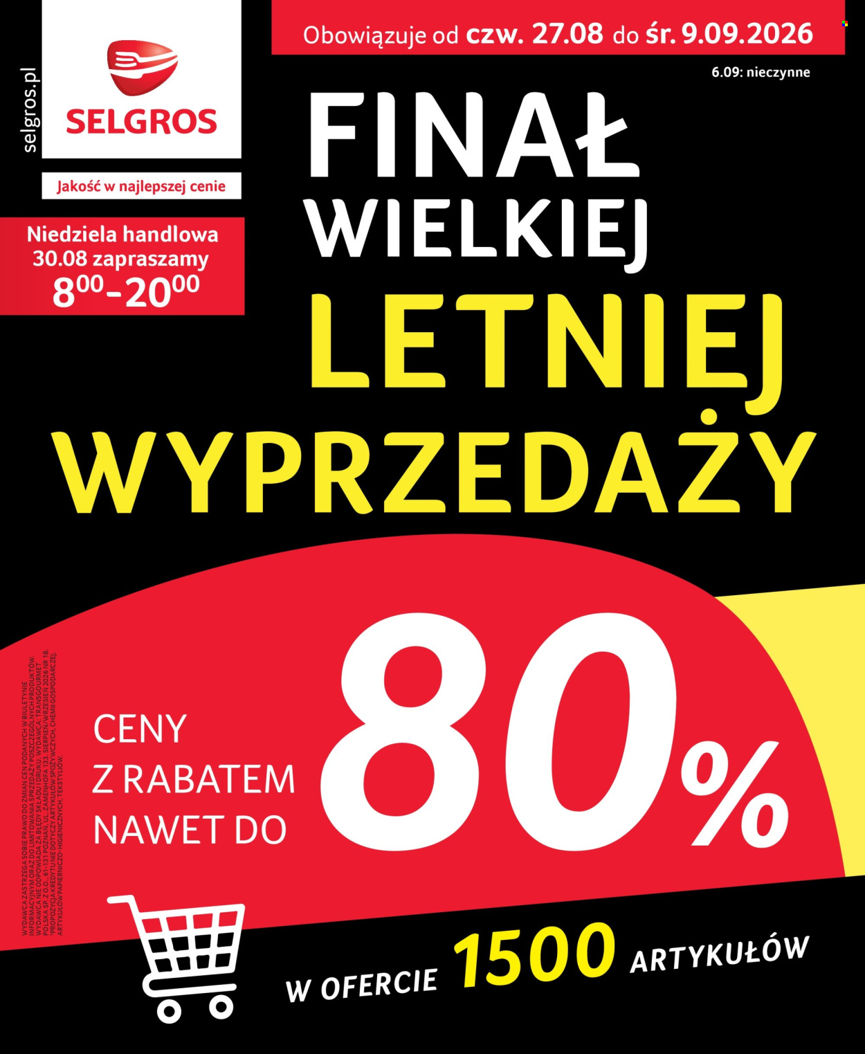 Gazetka Selgros - 27.08.2026 - 9.09.2026. Strona 1